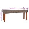 vidaXL Banc 110 cm Rotin naturel kubu et bois d'acajou massif