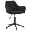 vidaXL Chaises pivotantes &agrave; manger lot de 6 noir velours
