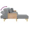 vidaXL Canap&eacute;-lit en forme de L gris clair 279x140x70 cm tissu
