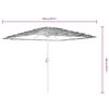 vidaXL Parasol de jardin avec m&acirc;t en acier bleu 248x248x248 cm
