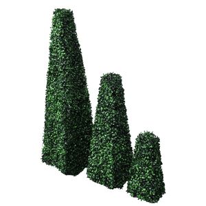 vidaXL Ensemble de 3 buis form&eacute;s artificiels pyramidaux
