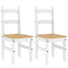 vidaXL Chaises &agrave; manger lot de 2 blanc 40x46x99 cm bois massif de pin