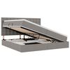 vidaXL Lit avec rangement et matelas Taupe 200 x 200 cm Polyester