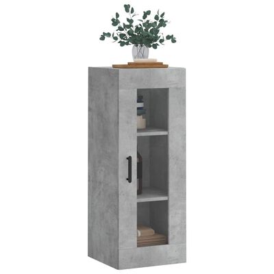 vidaXL Armoire murale gris béton 34,5x34x90 cm