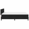 vidaXL Lit &agrave; ressorts avec matelas Noir 140 x 190 cm tissu