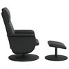 vidaXL Fauteuil inclinable avec repose-pied noir similicuir
