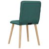 vidaXL Chaises &agrave; manger lot de 4 vert fonc&eacute; tissu