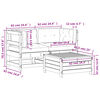 vidaXL Salon de jardin 3 pcs avec coussins bois massif douglas
