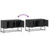 vidaXL Meuble TV noir 100,5x39x60,5 cm acier