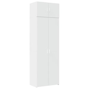 vidaXL Armoire de rangement blanc 70x42,5x225 cm bois d'ing&eacute;nierie