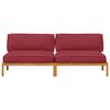 vidaXL Ensemble de Canap&eacute;s avec coussin Uni Bordeaux 240 x 80 x 69 cm