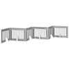 vidaXL Porte de chien pliable avec supports 6 pc Sonoma gris 482 cm