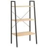vidaXL &Eacute;tag&egrave;re sur pied 3 niveaux Marron clair et noir 56x35x108 cm