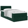 vidaXL Cadre de lit ottoman avec matelas vert fonc&eacute; 90x190 cm velours