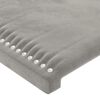 vidaXL T&ecirc;te de lit &agrave; LED Gris clair 83x16x118/128 cm Velours