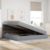vidaXL Lit avec rangement et matelas Gris clair 200 x 200 cm