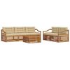 vidaXL Ensemble de canap&eacute;s d'ext&eacute;rieur 6 pc Naturel et Beige