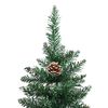 vidaXL Sapin de Noël mince bois véritable et neige blanche vert 180 cm