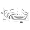 Tiger Panier d'angle de salle de bain Caddy Argent&eacute; L 1400630946