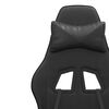 vidaXL Chaise de jeu pivotante avec repose-pied Noir Similicuir