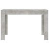 vidaXL Table à manger Gris béton 120x60x76 cm Bois d'ingénierie