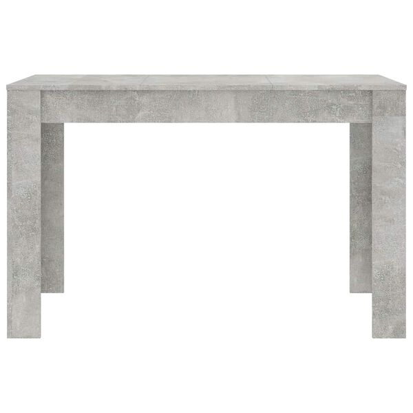 vidaXL Table à manger Gris béton 120x60x76 cm Bois d'ingénierie