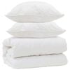 vidaXL Couette avec Oreillers avec oreiller 3 pi&egrave;ces Blanc Microfibre