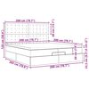 vidaXL Cadre de lit ottoman avec matelas vert fonc&eacute; 200x200 cm velours