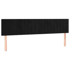 vidaXL T&ecirc;tes de lit Noir 160 x 5 x 78/88 cm Velours
