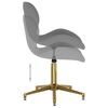vidaXL Chaises pivotantes &agrave; manger lot de 4 gris fonc&eacute; velours