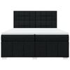 vidaXL Sommier &agrave; lattes de lit avec matelas Noir 200x200 cm Tissu