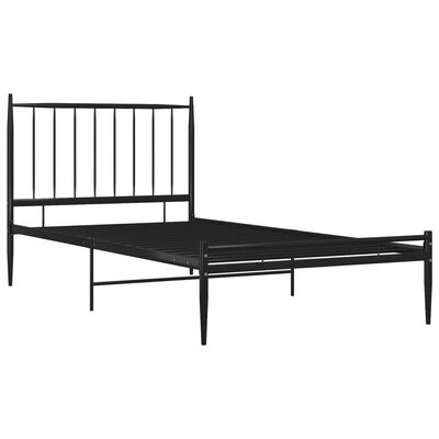 vidaXL Cadre de lit sans matelas noir métal 90x200 cm