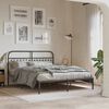 vidaXL T&ecirc;te de lit m&eacute;tal noir 160 cm