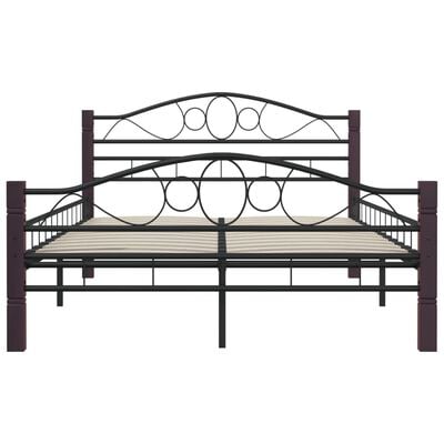 vidaXL Cadre de lit sans matelas noir métal 140x200 cm