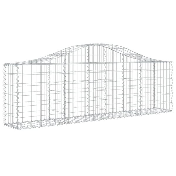 vidaXL Paniers &agrave; gabions arqu&eacute;s 8 pcs 200x30x60/80 cm Fer galvanis&eacute;