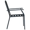 vidaXL Chaises empilables d'ext&eacute;rieur lot de 2 acier anthracite