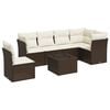 vidaXL Salon de jardin 7 pcs avec coussins noir r&eacute;sine tress&eacute;e