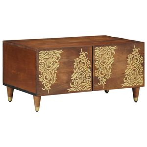 vidaXL Table basse Marron miel 80 x 50 x 40 cm Bois de mangue massif