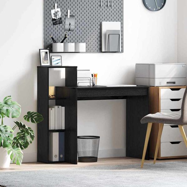 vidaXL Bureau Chêne noir 100 x 40 x 90 cm Bois d'ingénierie