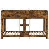 vidaXL Lit Superpos&eacute; pour Enfants avec matelas Ch&ecirc;ne fum&eacute; 75 x 190 cm
