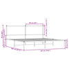 vidaXL Cadre de lit en m&eacute;tal sans matelas ch&ecirc;ne marron 180x200 cm
