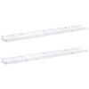 vidaXL &Eacute;tag&egrave;re Murale avec &eacute;tag&egrave;re 2 pcs Marbre blanc 80 x 9 x 3 cm