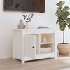 vidaXL Meuble TV Blanc 70x36,5x52 cm Bois de pin massif