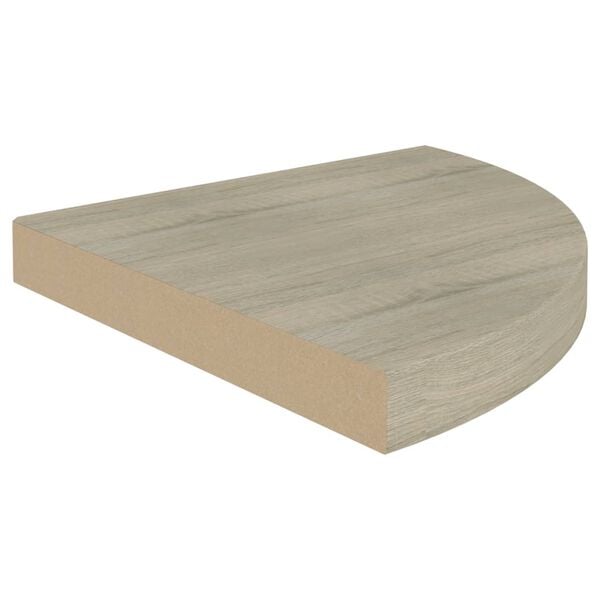 vidaXL Étagères d'angle flottantes 2 pcs chêne 35x35x3,8 cm MDF