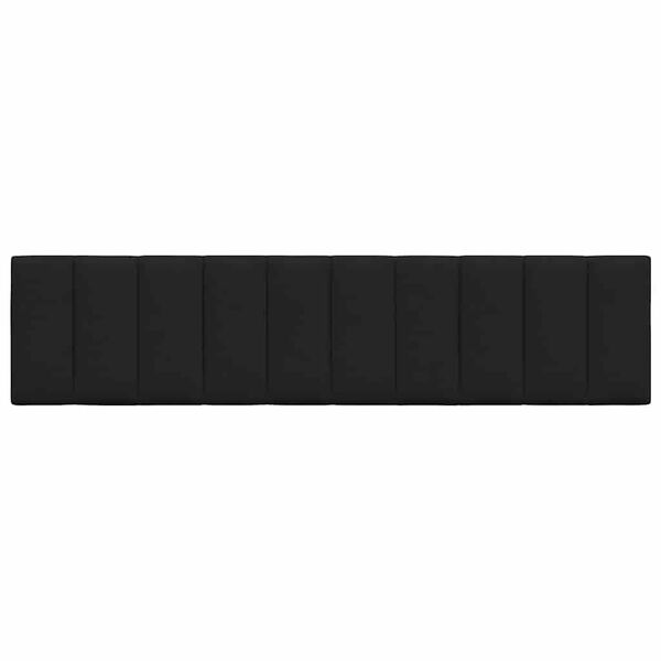 vidaXL Coussin de t&ecirc;te de lit Hanko noir 200 cm tissu