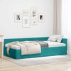 vidaXL Cadre de lit d'angle Turquoise 90 cm x 190 cm Velours