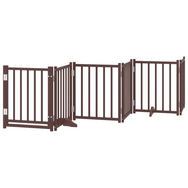 vidaXL Barri&egrave;re pour chien porte pliable 15 panneaux bois de peuplier