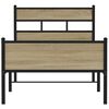 vidaXL Cadre de lit sans matelas ch&ecirc;ne sonoma 107x200 cm