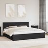 vidaXL Cadre de lit avec tiroir Noir 200 x 200 cm Bois Ing&eacute;nierie