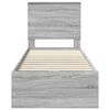 vidaXL Cadre de lit Gris Sonoma 75 x 190 cm Bois Ing&eacute;nierie
